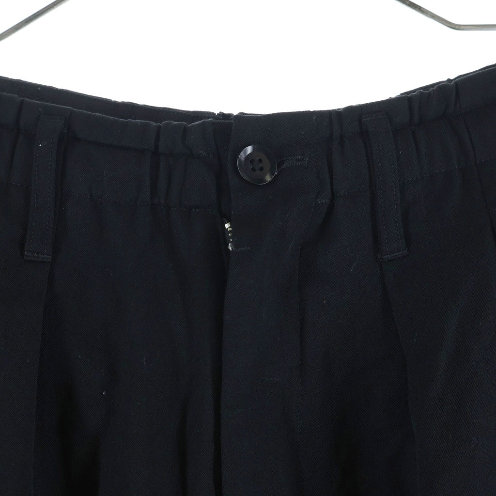 Ground Y(グラウンドワイ) WOOL GABARDINE BALLOON PANTS ウールギャバジンバルーンパンツ ブラック GA-P03-101