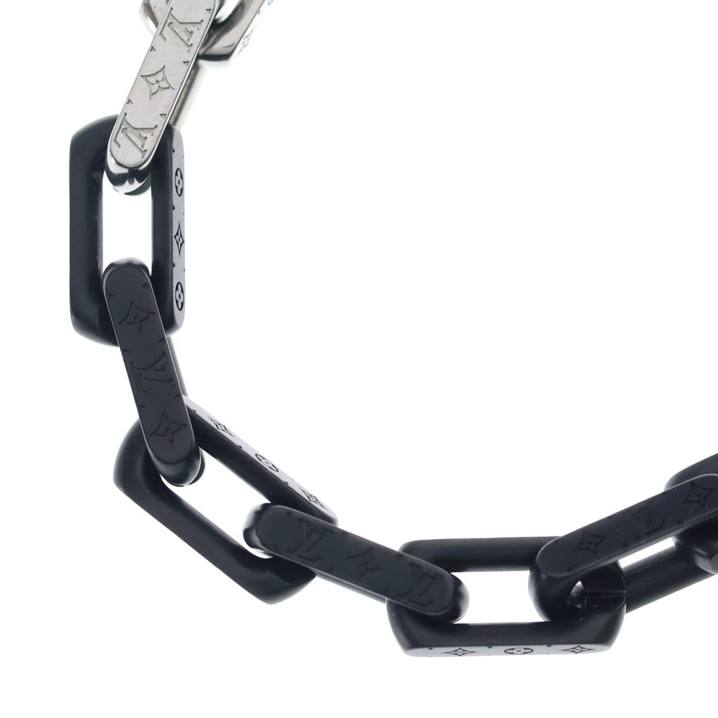 LOUIS VUITTON(ルイヴィトン) コリエ モノグラムチェーンネックレス シルバー/ブラック M00677
