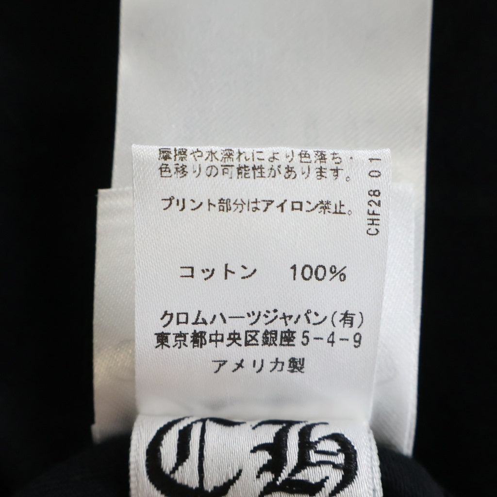 CHROME HEARTS(クロムハーツ) Pink Horseshoe S/S Tee ピンクホースシュープリント半袖Tシャツ ブラック/ピンク