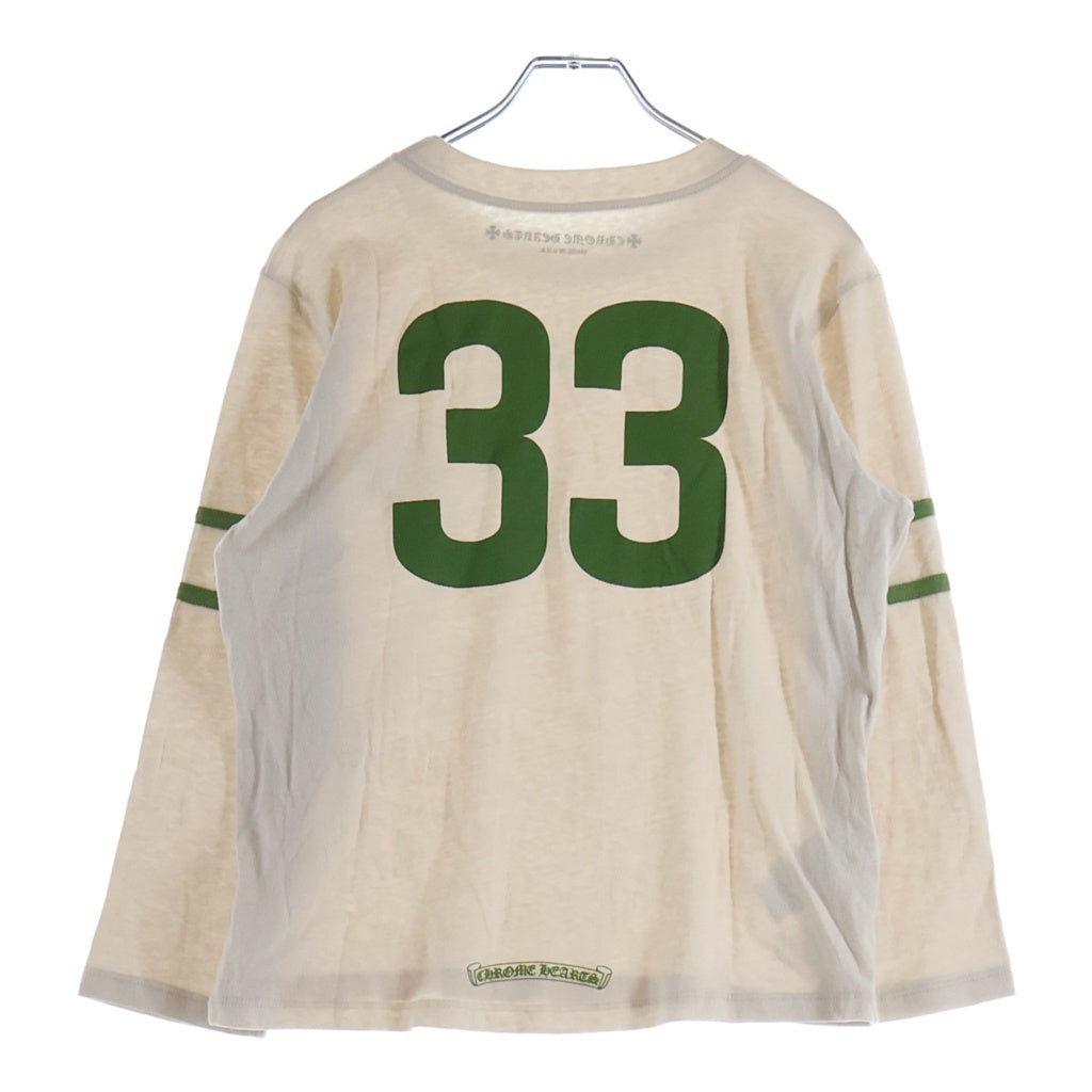 CHROME HEARTS(クロムハーツ) 33 Horseshoe L/S Tee 33 ホースシュー長袖Tシャツ アイボリー/グリーン