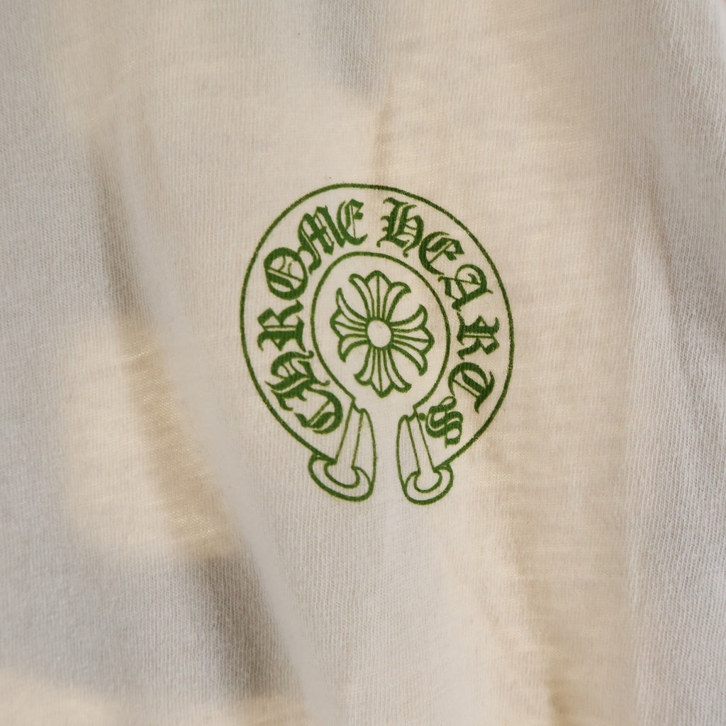 CHROME HEARTS(クロムハーツ) 33 Horseshoe L/S Tee 33 ホースシュー長袖Tシャツ アイボリー/グリーン