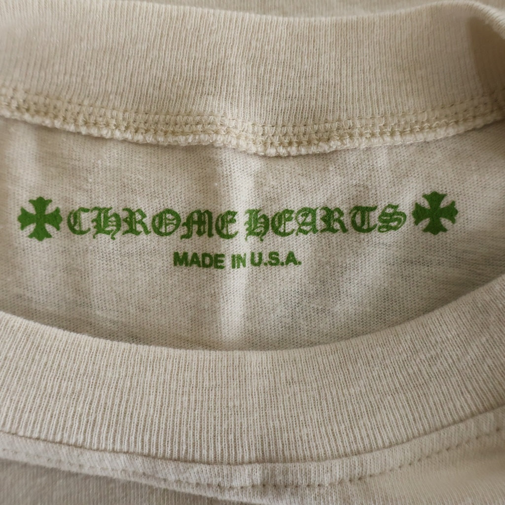 CHROME HEARTS(クロムハーツ) 33 Horseshoe L/S Tee 33 ホースシュー長袖Tシャツ アイボリー/グリーン