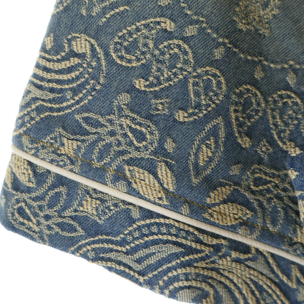 AMIRI(アミリ) Bandana Jacquard Baseball Shirt SRAMDNIR1001SMRBC00 バンダナベースボール半袖シャツ インディゴ
