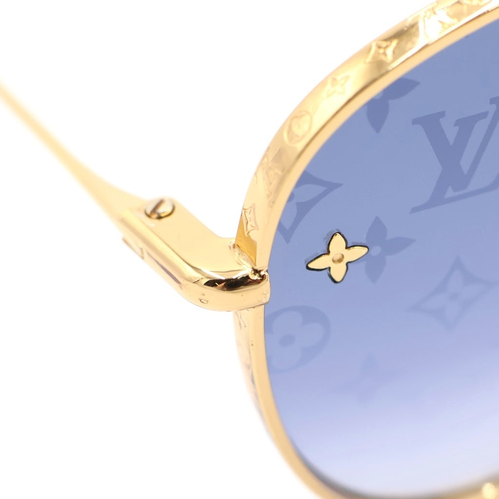 LOUIS VUITTON(ルイヴィトン) ウェリントンサングラス モノグラム ゴールド/ネイビー Z1782U 8WA