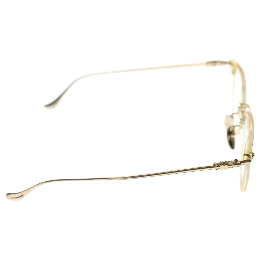 CHROME HEARTS(クロムハーツ) SHAGASS TRESTICLES シャガス トレスティクルズ サイドクロス クリアフレーム眼鏡 ゴールド