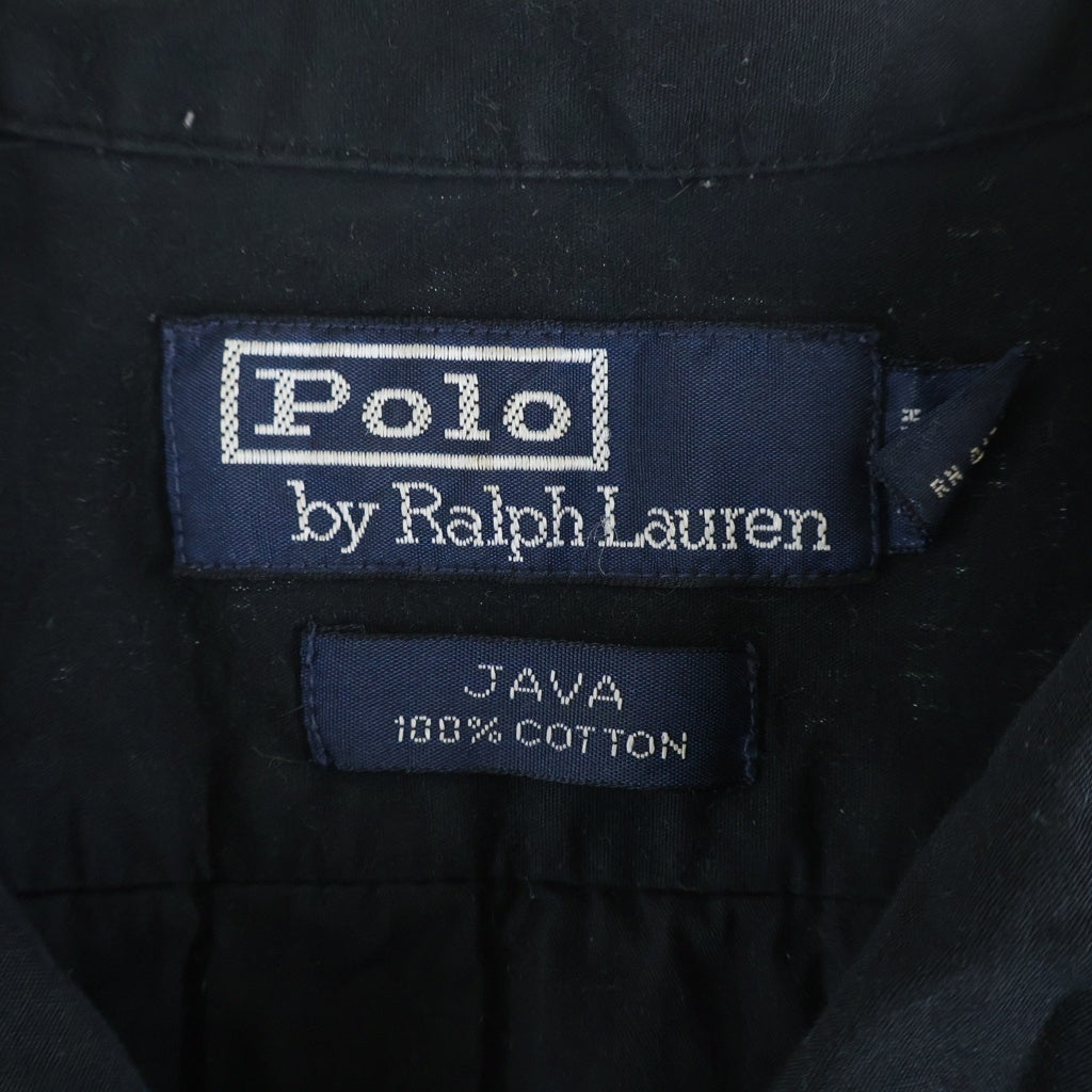 POLO RALPH LAUREN(ポロラルフローレン) 90S VINTAGE JAVA ジャバ キューバシャツ 半袖シャツ ブラック
