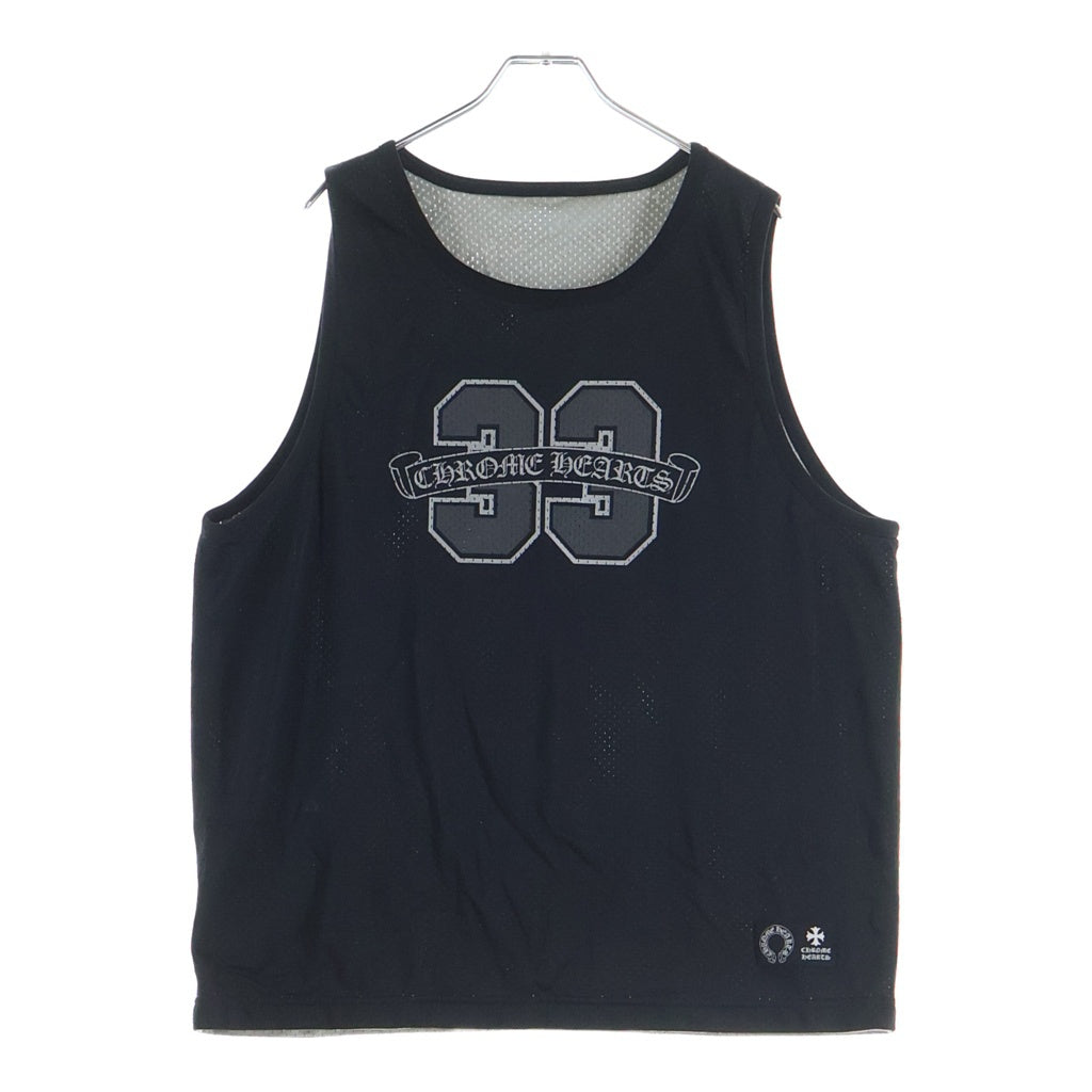 CHROME HEARTS(クロムハーツ) MESH WARM UP JERSEY メッシュウォームアップジャージ リバーシブルCHロゴプリントメッシュタンクトップ ブラック