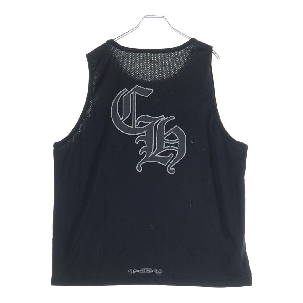 CHROME HEARTS(クロムハーツ) MESH WARM UP JERSEY メッシュウォームアップジャージ リバーシブルCHロゴプリントメッシュタンクトップ ブラック