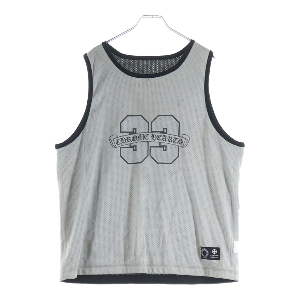 CHROME HEARTS(クロムハーツ) MESH WARM UP JERSEY メッシュウォームアップジャージ リバーシブルCHロゴプリントメッシュタンクトップ ブラック