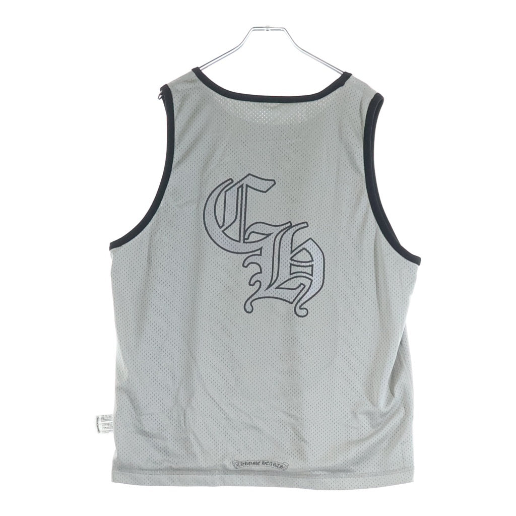 CHROME HEARTS(クロムハーツ) MESH WARM UP JERSEY メッシュウォームアップジャージ リバーシブルCHロゴプリントメッシュタンクトップ ブラック