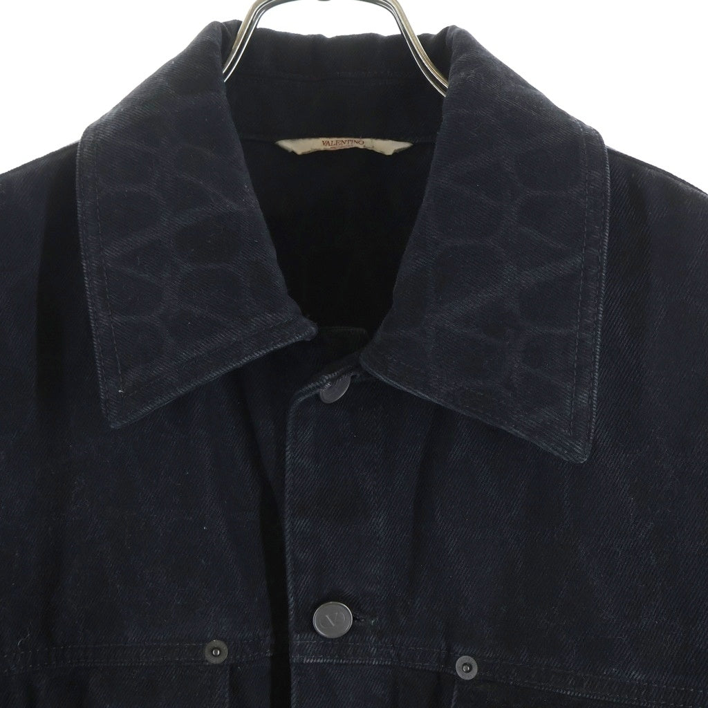 VALENTINO(ヴァレンティノ) トワルイコノグラフプリント デニムジャケット ブラック