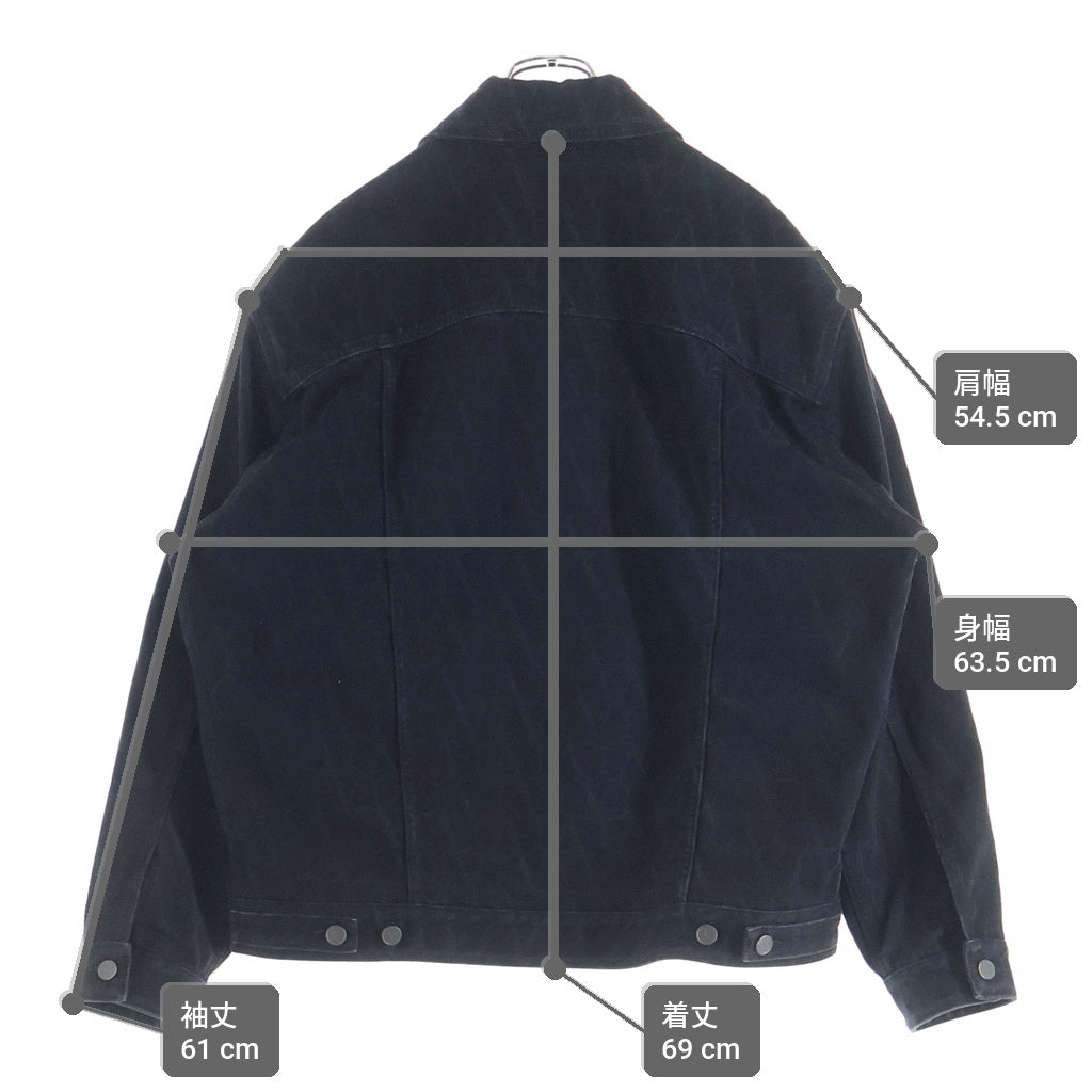 VALENTINO(ヴァレンティノ) トワルイコノグラフプリント デニムジャケット ブラック