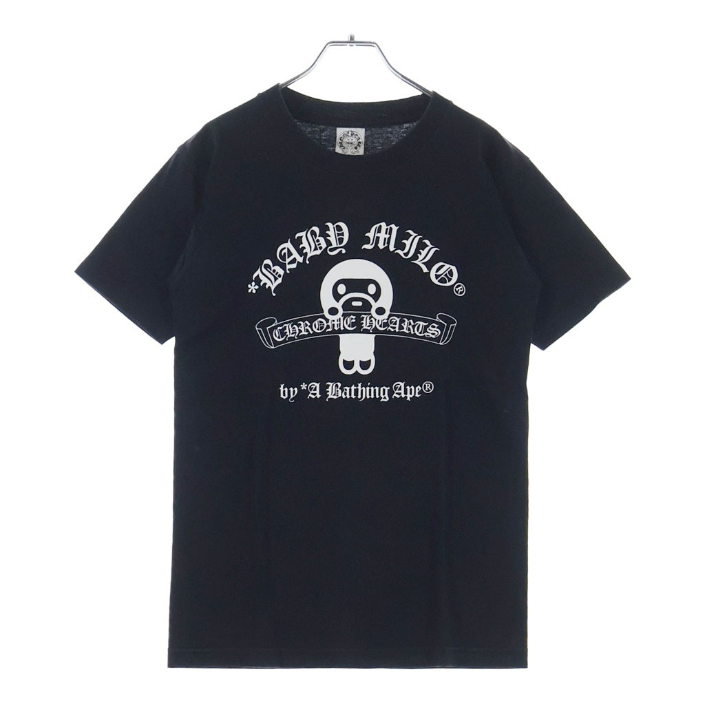 CHROME HEARTS(クロムハーツ) OLD ×A BATHING APE Baby Milo Horseshoe S/S Tee オールド アベイシングエイプ ベビーマイロ ホースシュープリント半袖Tシャツ ブラック