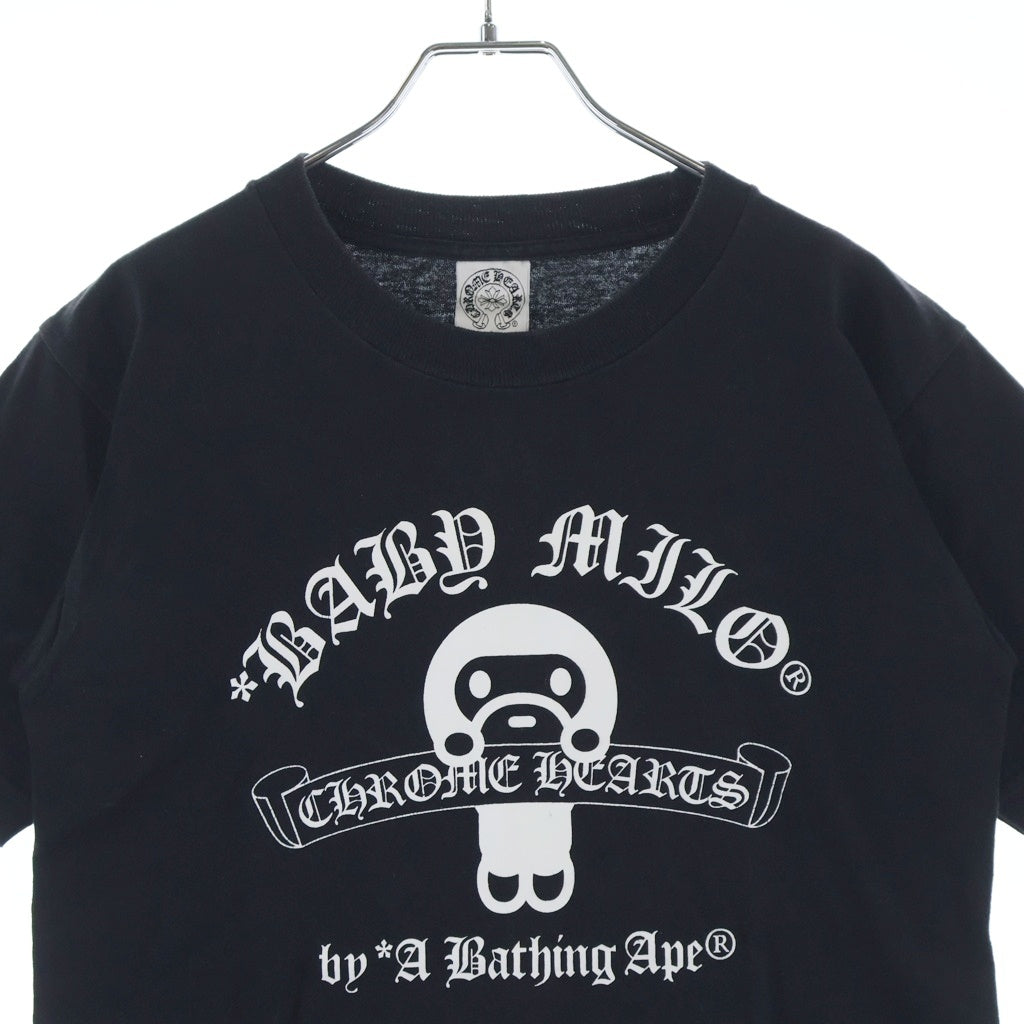 CHROME HEARTS(クロムハーツ) OLD ×A BATHING APE Baby Milo Horseshoe S/S Tee オールド アベイシングエイプ ベビーマイロ ホースシュープリント半袖Tシャツ ブラック