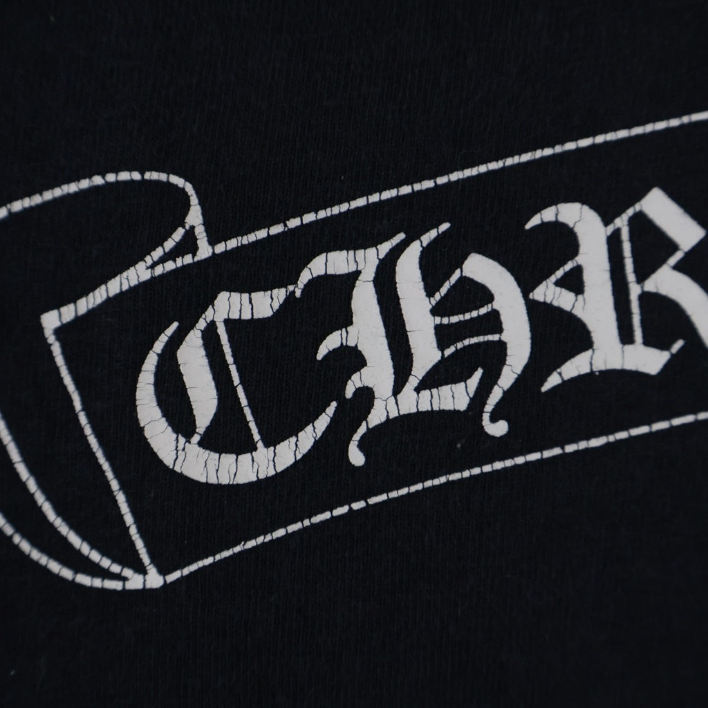 CHROME HEARTS(クロムハーツ) OLD Back Scroll Label Fuck You L/S Tee オールド バックスクロールラベル アームロゴプリント ファックユー 長袖Tシャツ ブラック/ホワイト