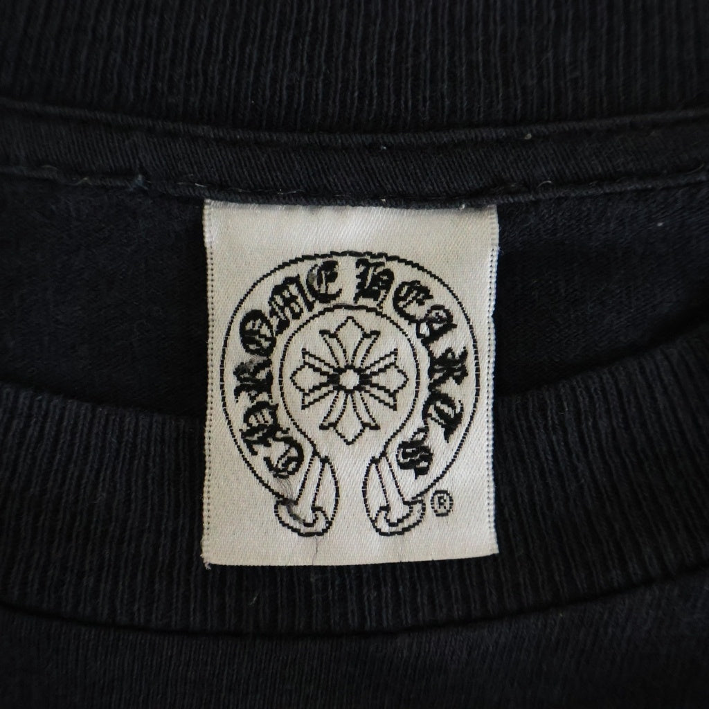 CHROME HEARTS(クロムハーツ) OLD Back Scroll Label Fuck You L/S Tee オールド バックスクロールラベル アームロゴプリント ファックユー 長袖Tシャツ ブラック/ホワイト