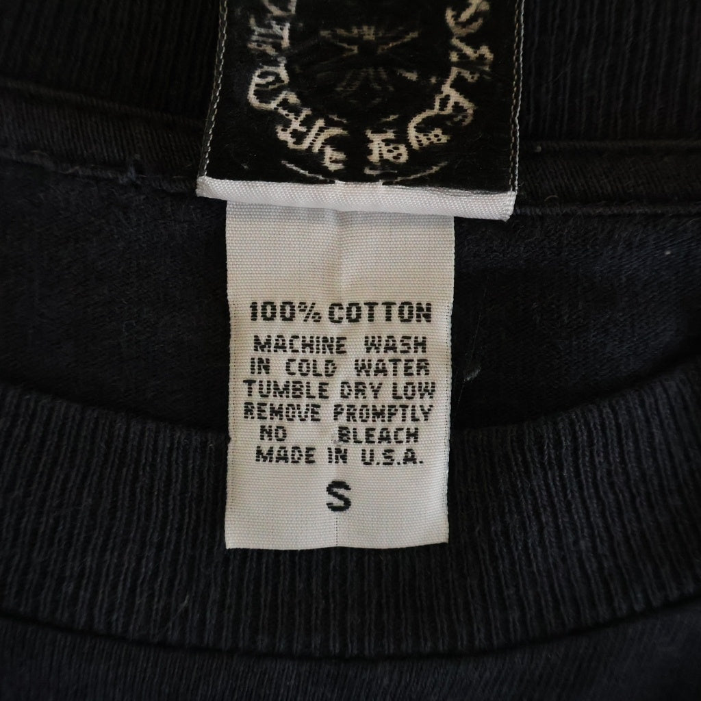 CHROME HEARTS(クロムハーツ) OLD Back Scroll Label Fuck You L/S Tee オールド バックスクロールラベル アームロゴプリント ファックユー 長袖Tシャツ ブラック/ホワイト