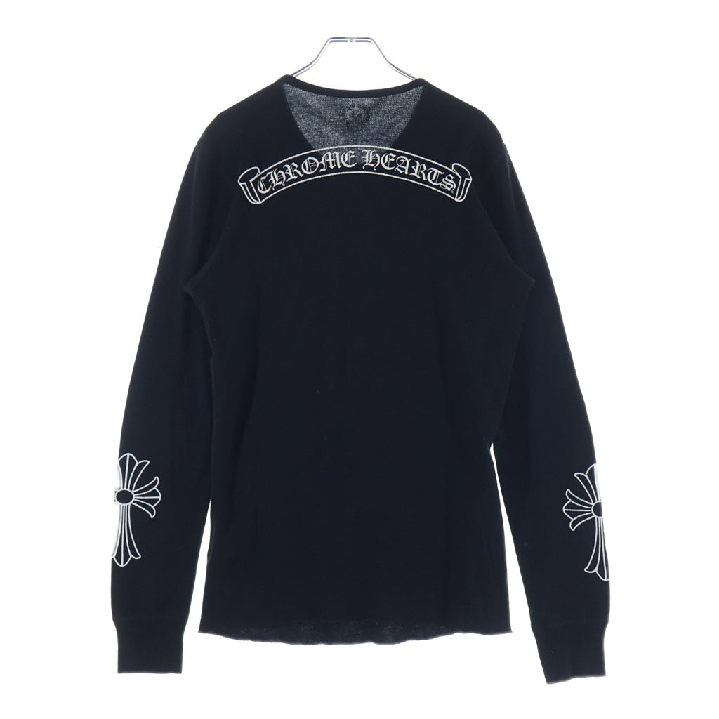 CHROME HEARTS(クロムハーツ) Thermal Arm Cross L/S Tee サーマル アームクロスプリント長袖Tシャツ ブラック/ホワイト
