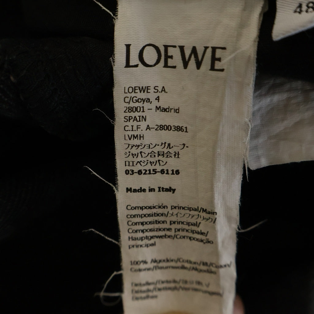 LOEWE(ロエベ) アナグラム刺繍 バギーパンツ ブラックデニムパンツ H526Y11W61 ブラック