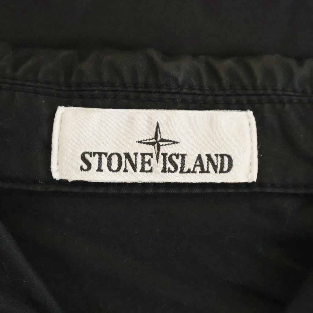 STONE ISLAND(ストーンアイランド) 22AW Patch Pocket Overshirt Jacket 771510910 ポケット ジップ アップ シャツ ジャケット ブラック