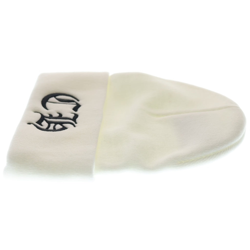 CHROME HEARTS(クロムハーツ) CH Logo Embroidery Acrylic Beanie CHロゴ刺繍ビーニー ニット帽 ホワイト
