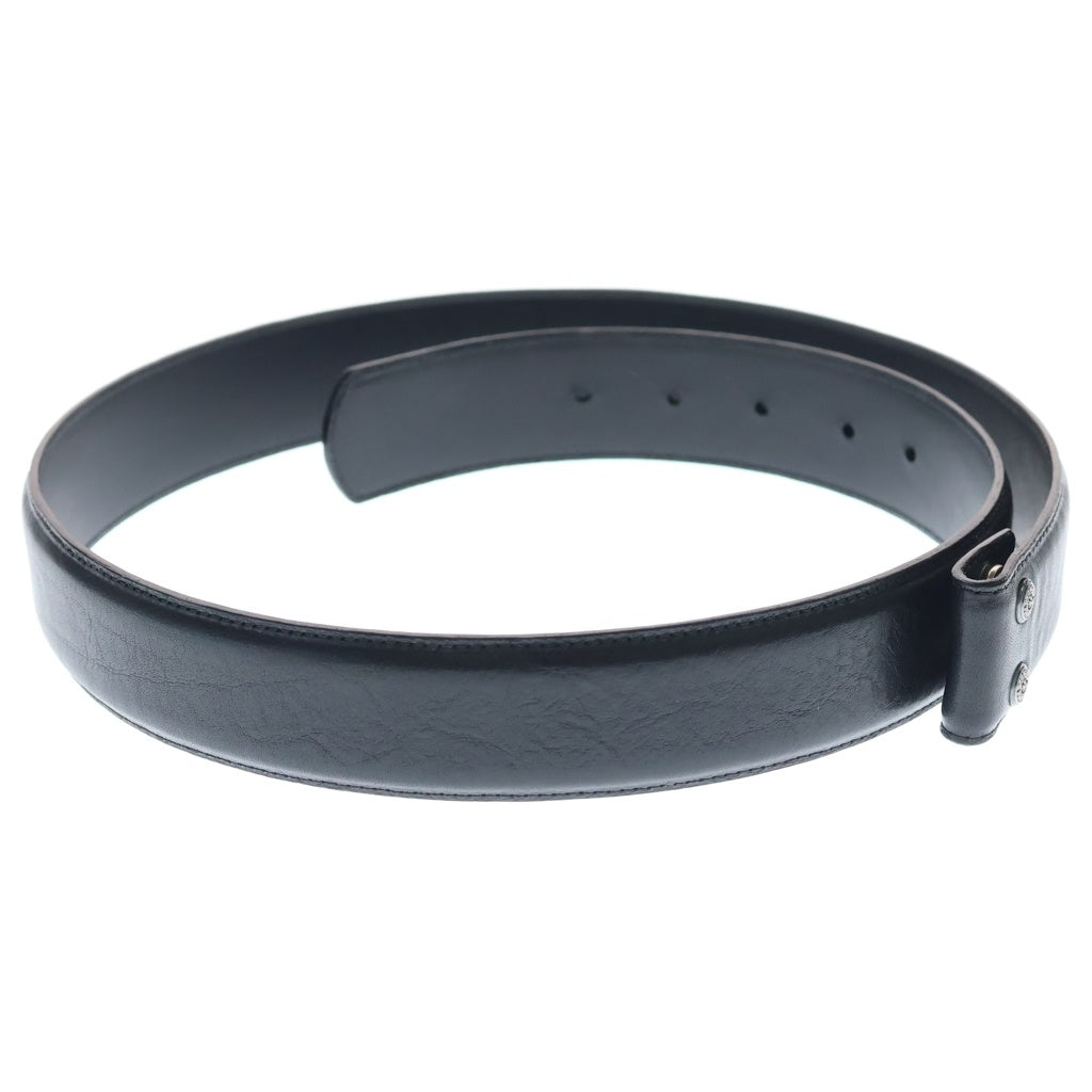 CHROME HEARTS(クロムハーツ) 1.5 STRAP 1.5インチ ホースシューリベッツ レザーベルトストラップ ブラック レディース