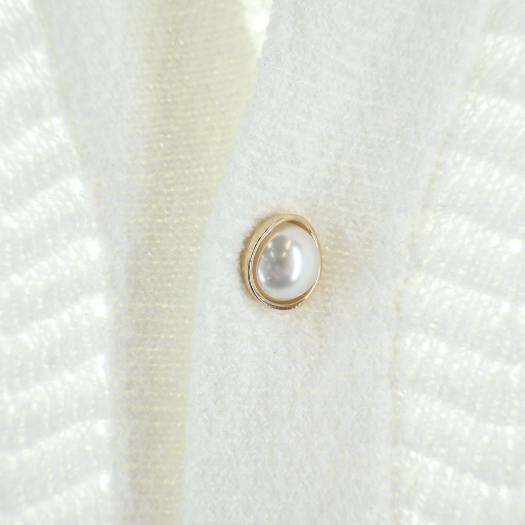 CASABLANCA(カサブランカ) WAVY CROCHET SHIRT クロシェ 半袖シャツ MS24-KW-379-01 ホワイト