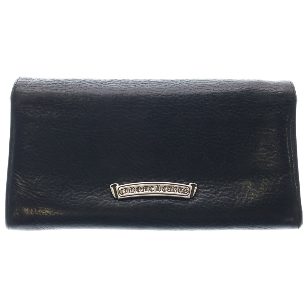 CHROME HEARTS(クロムハーツ) JUDY CROSS BALL ジュディ クロスボールボタン レザーウォレット 長財布 ブラック