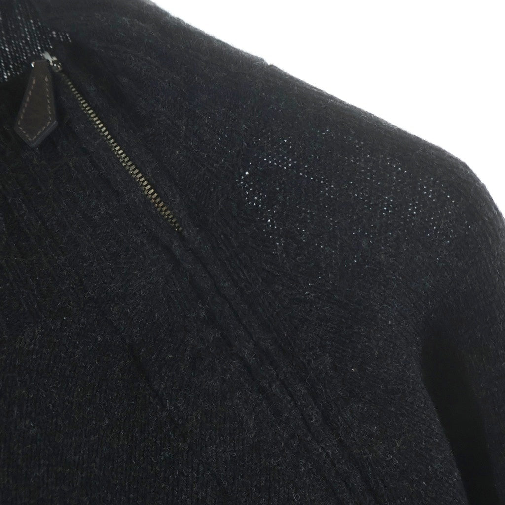 HERMES(エルメス) ネックジップ カシミヤ タートルネックセーター グレー