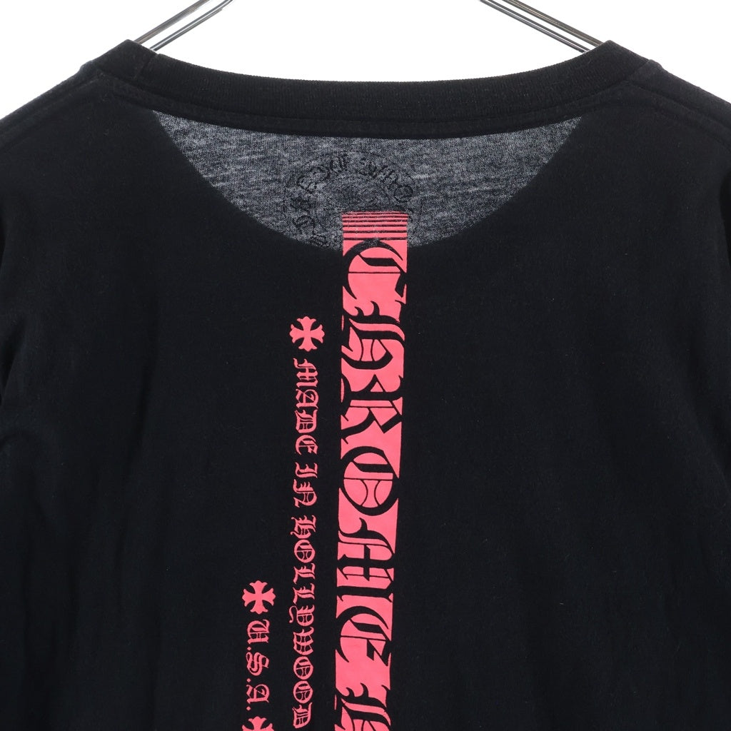 CHROME HEARTS(クロムハーツ) CH Box Logo L/S Tee CHボックスロゴ 長袖Tシャツ ブラック/ピンク
