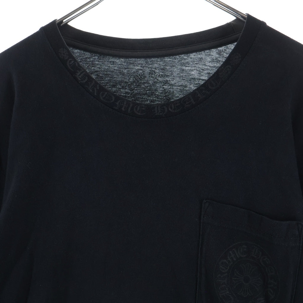 CHROME HEARTS(クロムハーツ) Neck Logo Arm CH L/S Tee ネックロゴ アームCHプリント長袖Tシャツ ブラック