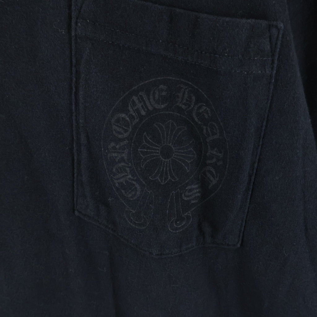 CHROME HEARTS(クロムハーツ) Neck Logo Arm CH L/S Tee ネックロゴ アームCHプリント長袖Tシャツ ブラック