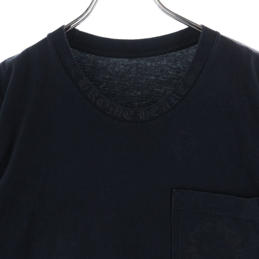 CHROME HEARTS(クロムハーツ) Neck Logo Horseshoe S/S Tee ネックロゴ ホースシュープリント半袖Tシャツ ブラック