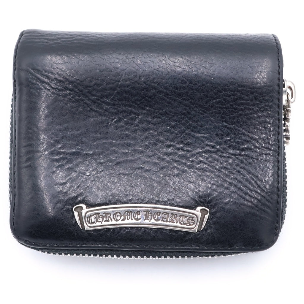 CHROME HEARTS(クロムハーツ) SQ ZIP BILL スクエアジップビル レザーウォレット 財布 ブラック