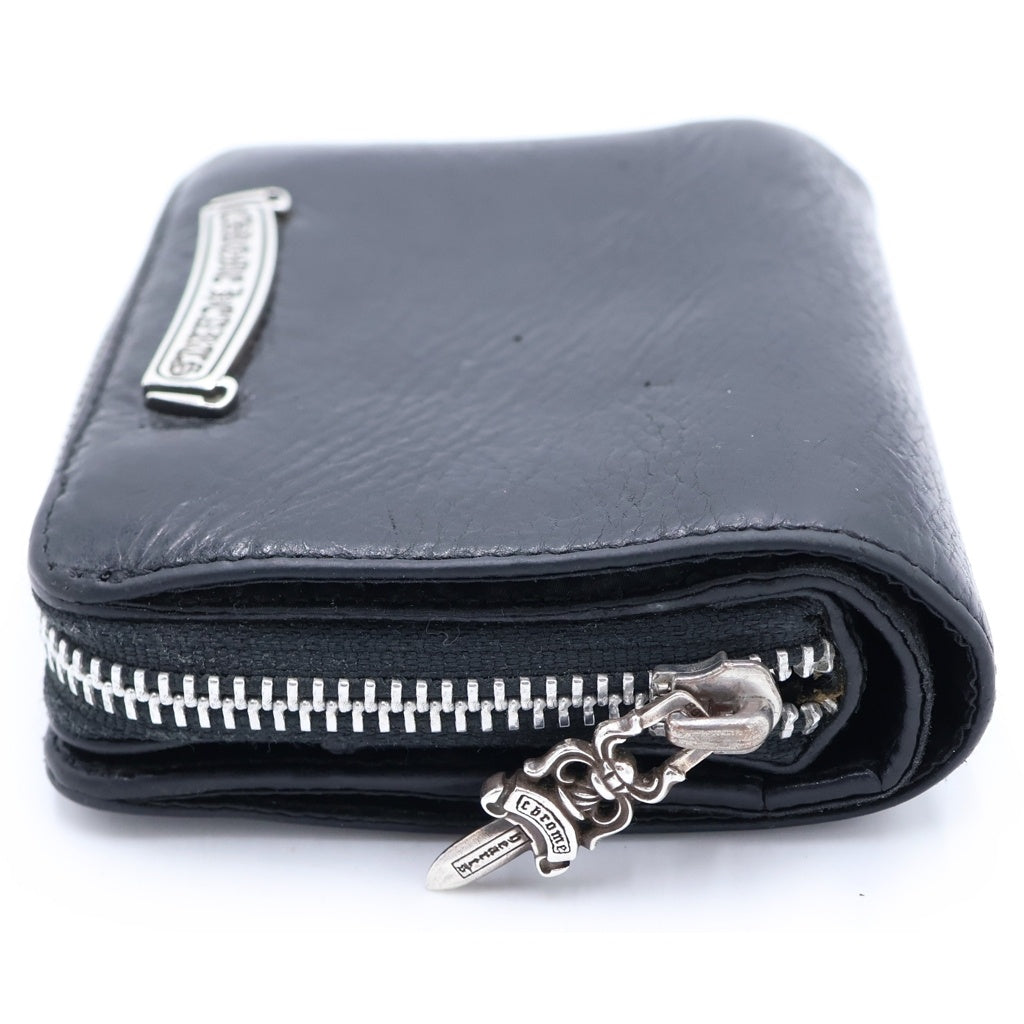 CHROME HEARTS(クロムハーツ) SQ ZIP BILL スクエアジップビル レザーウォレット 財布 ブラック
