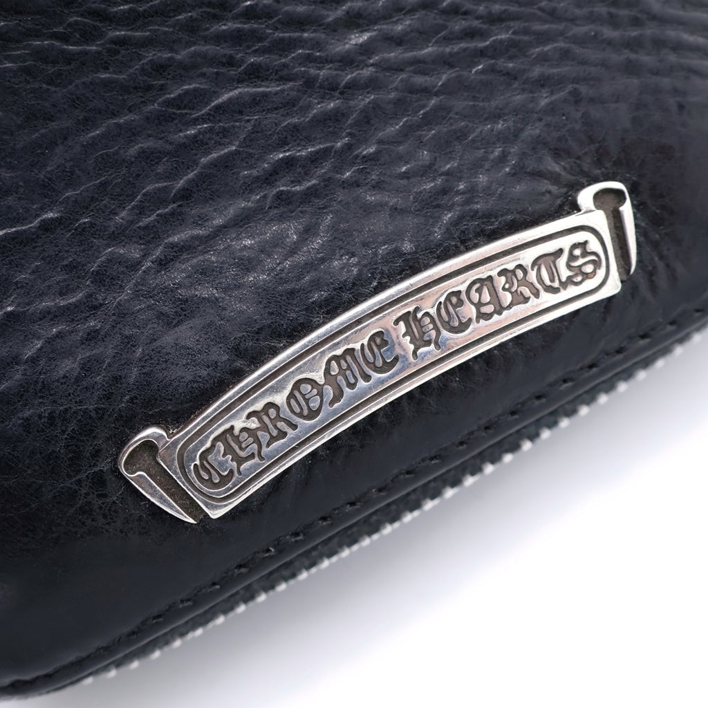 CHROME HEARTS(クロムハーツ) SQ ZIP BILL スクエアジップビル レザーウォレット 財布 ブラック