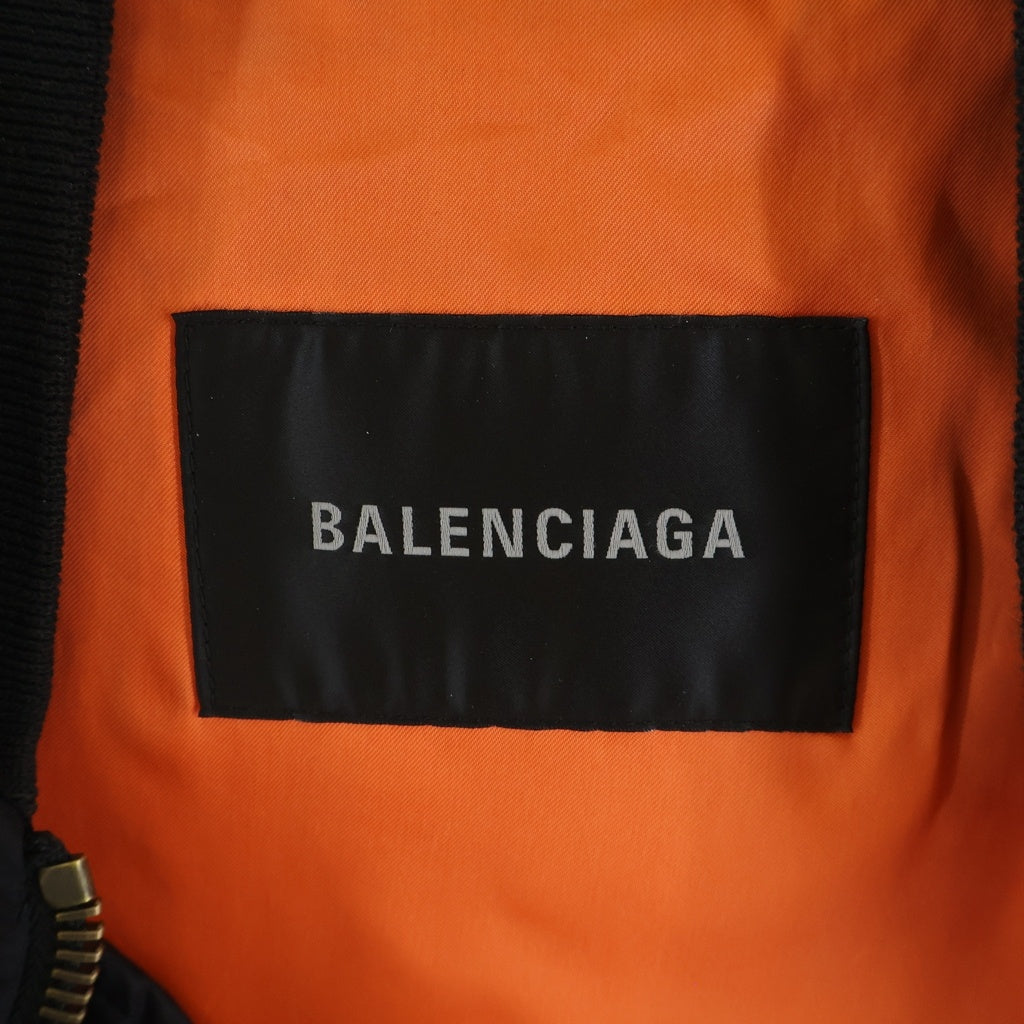 BALENCIAGA(バレンシアガ) 24AW Tape Type ライト フーデッド ボンバージャケット ブラック 791103 00407