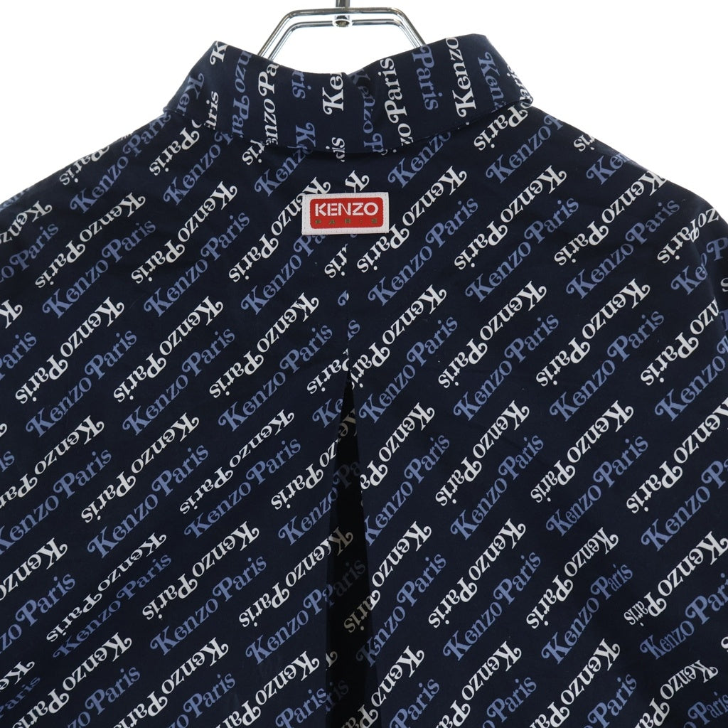KENZO(ケンゾー) ×Verdy logo-print shirt 114740 FE55CH4219P2-1 ロゴプリント 長袖シャツ ブルー