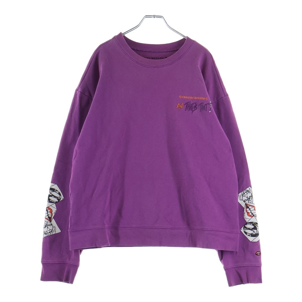 CHROME HEARTS(クロムハーツ) PPO IWANT MORE NOT LESS HD PLVR MATTY BOYプリント スウェットトレーナー パープル