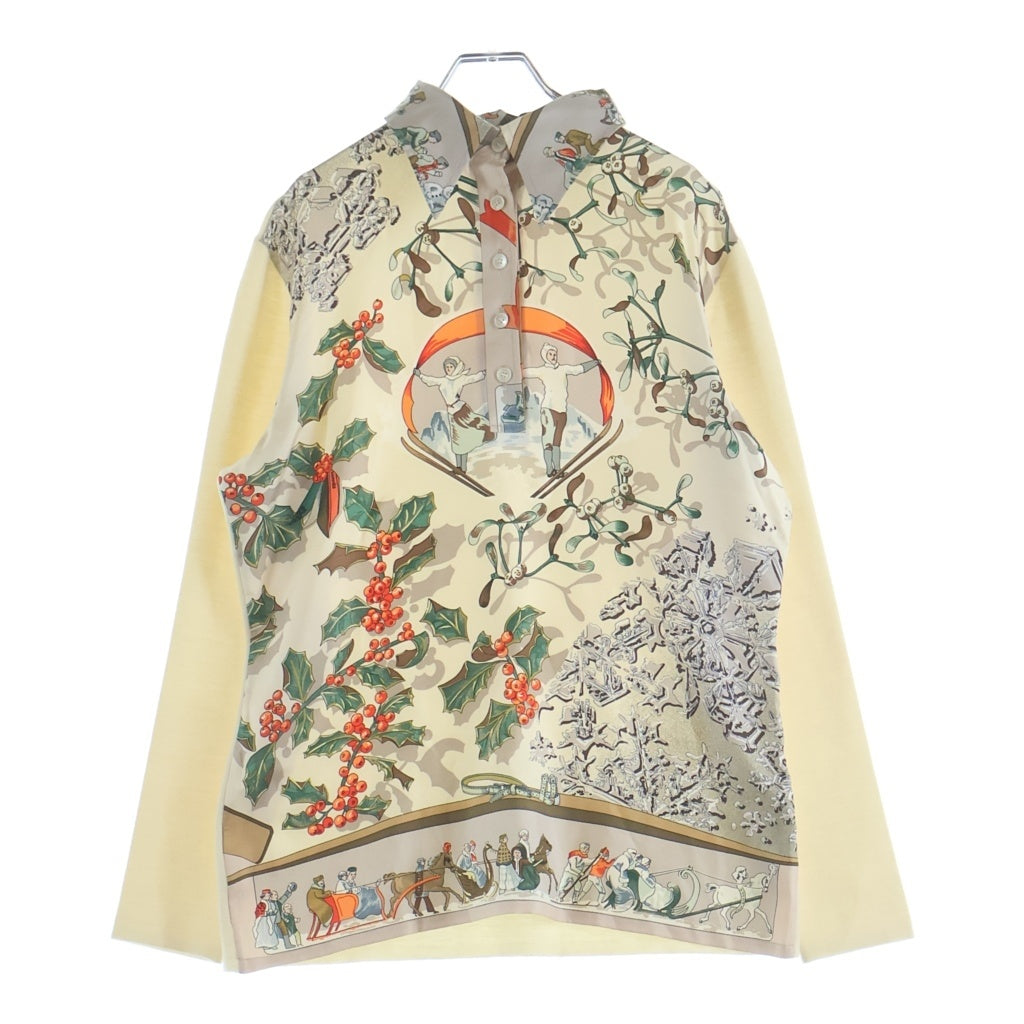 HERMES(エルメス) NEIGE D'ANTAN ツイルレーヌ ハイゲージニット 長袖シャツ レディース マルチ
