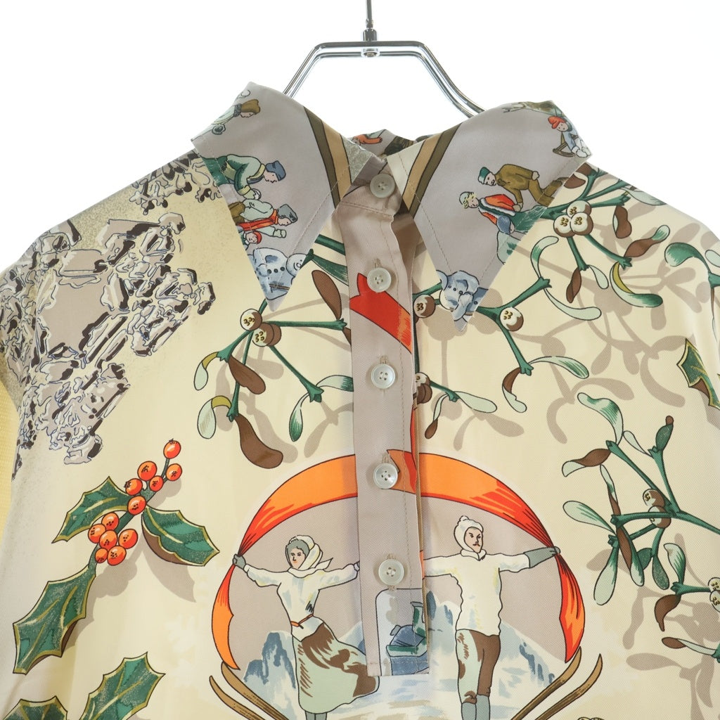 HERMES(エルメス) NEIGE D'ANTAN ツイルレーヌ ハイゲージニット 長袖シャツ レディース マルチ