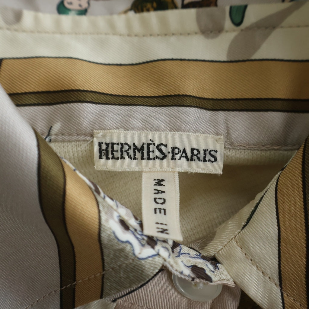 HERMES(エルメス) NEIGE D'ANTAN ツイルレーヌ ハイゲージニット 長袖シャツ レディース マルチ
