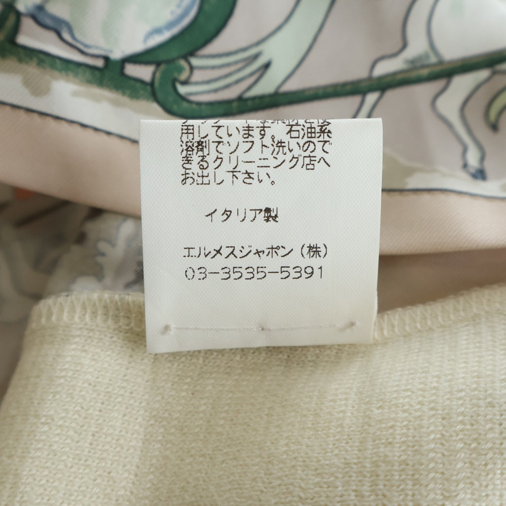 HERMES(エルメス) NEIGE D'ANTAN ツイルレーヌ ハイゲージニット 長袖シャツ レディース マルチ