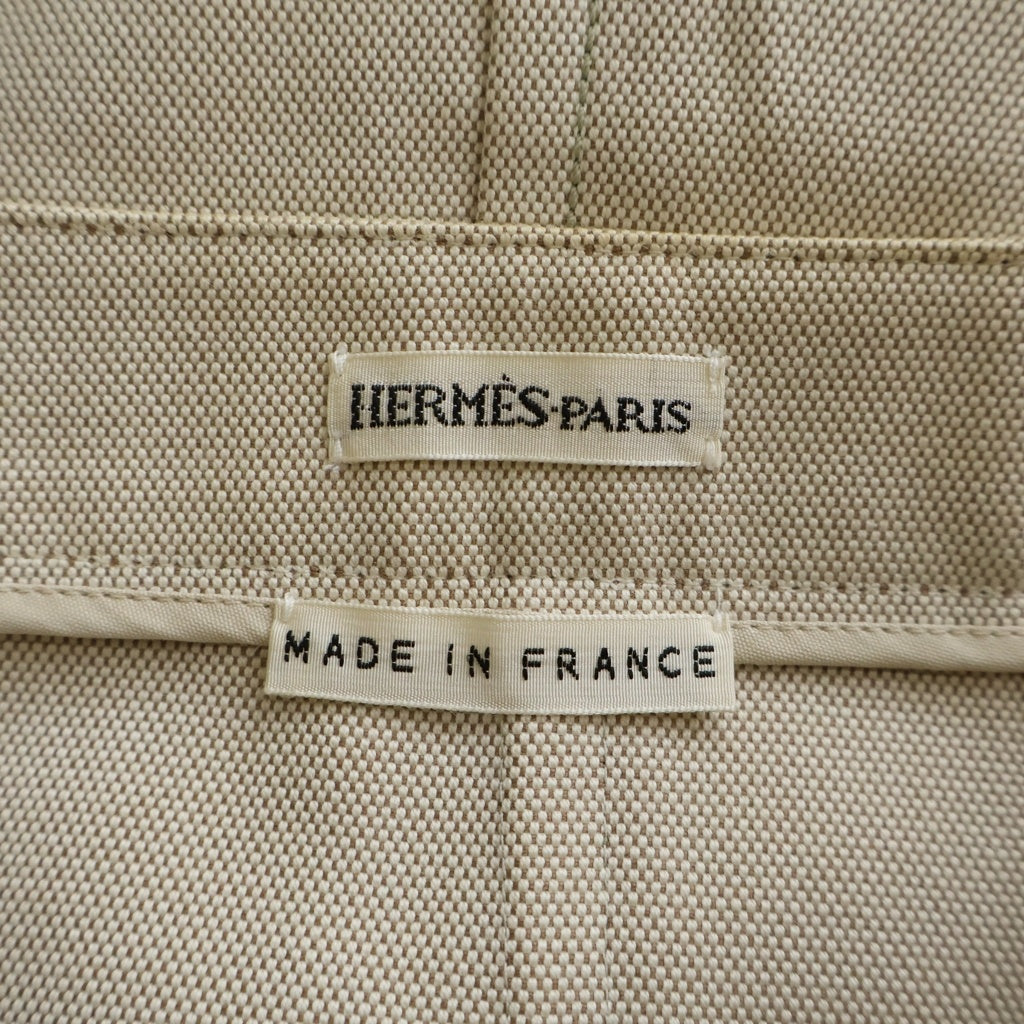 HERMES(エルメス) サイドボタン キャンバス ベージュ レディース