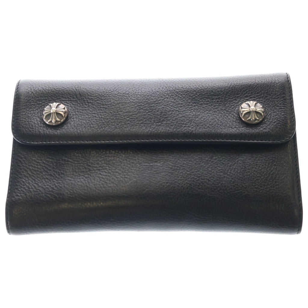 CHROME HEARTS(クロムハーツ) WAVE ウェーブ レザーウォレット 財布 ブラックBCA375