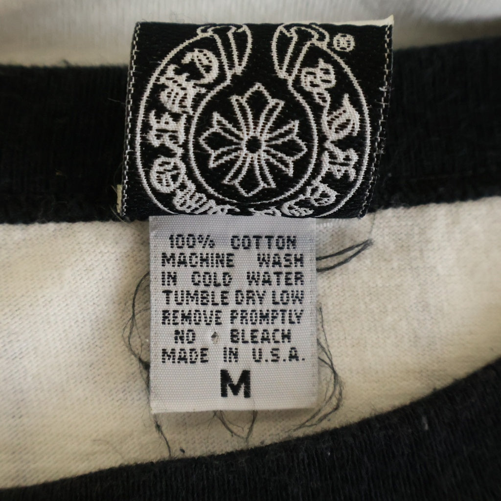 CHROME HEARTS(クロムハーツ) Vine Dagger L/S Tee ヴァインダガー Tバープリント ラグラン長袖Tシャツ ホワイト/ブラック