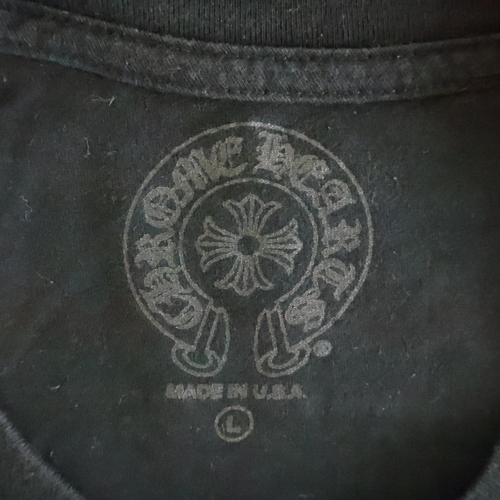 CHROME HEARTS(クロムハーツ) Osaka Back Scroll Label Logo S/S Tee 大阪限定 バックスクロールラベル半袖Tシャツ ブラック/ホワイト