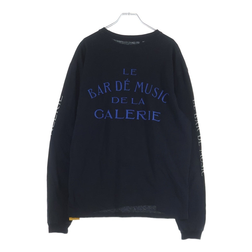 GALLERY DEPT.(ギャラリーデプト) LE BAR DE MUSIC DE LA GALERIE L/S TEE プリント長袖Tシャツ ブラック