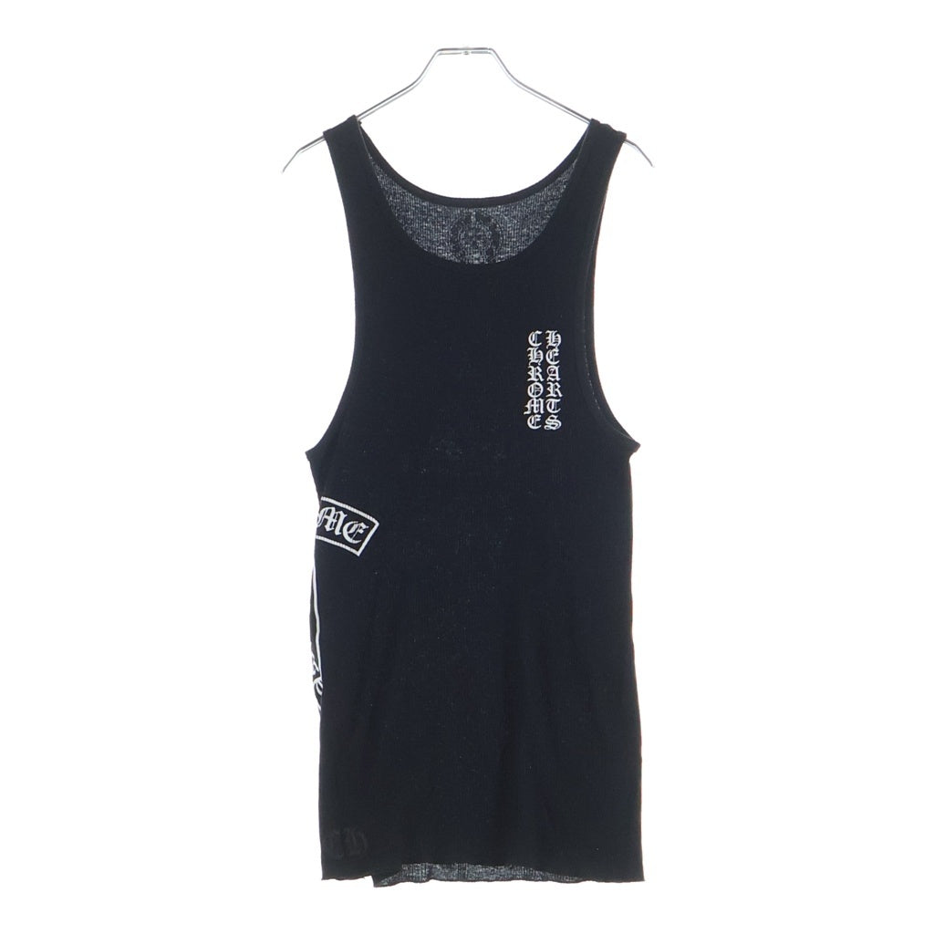 CHROME HEARTS(クロムハーツ) Vertical Side Logo Tank Top ヴァーティカル サイドロゴ Tバー プリントタンクトップ ブラック