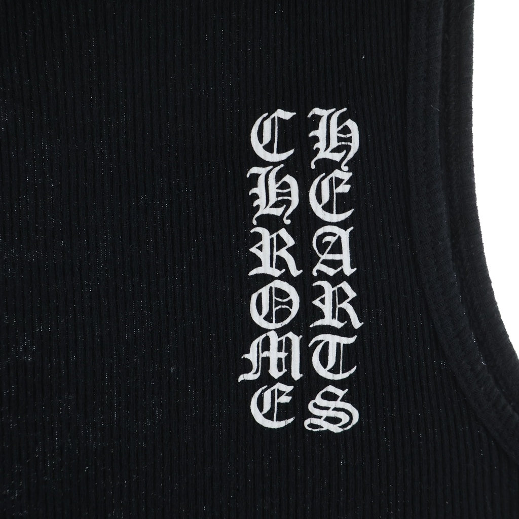 CHROME HEARTS(クロムハーツ) Vertical Side Logo Tank Top ヴァーティカル サイドロゴ Tバー プリントタンクトップ ブラック